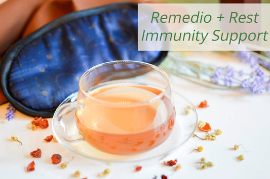 Remedio + Rest Immune Support Organic Herbal Tea Deeply Rooted Yoga + Wellness