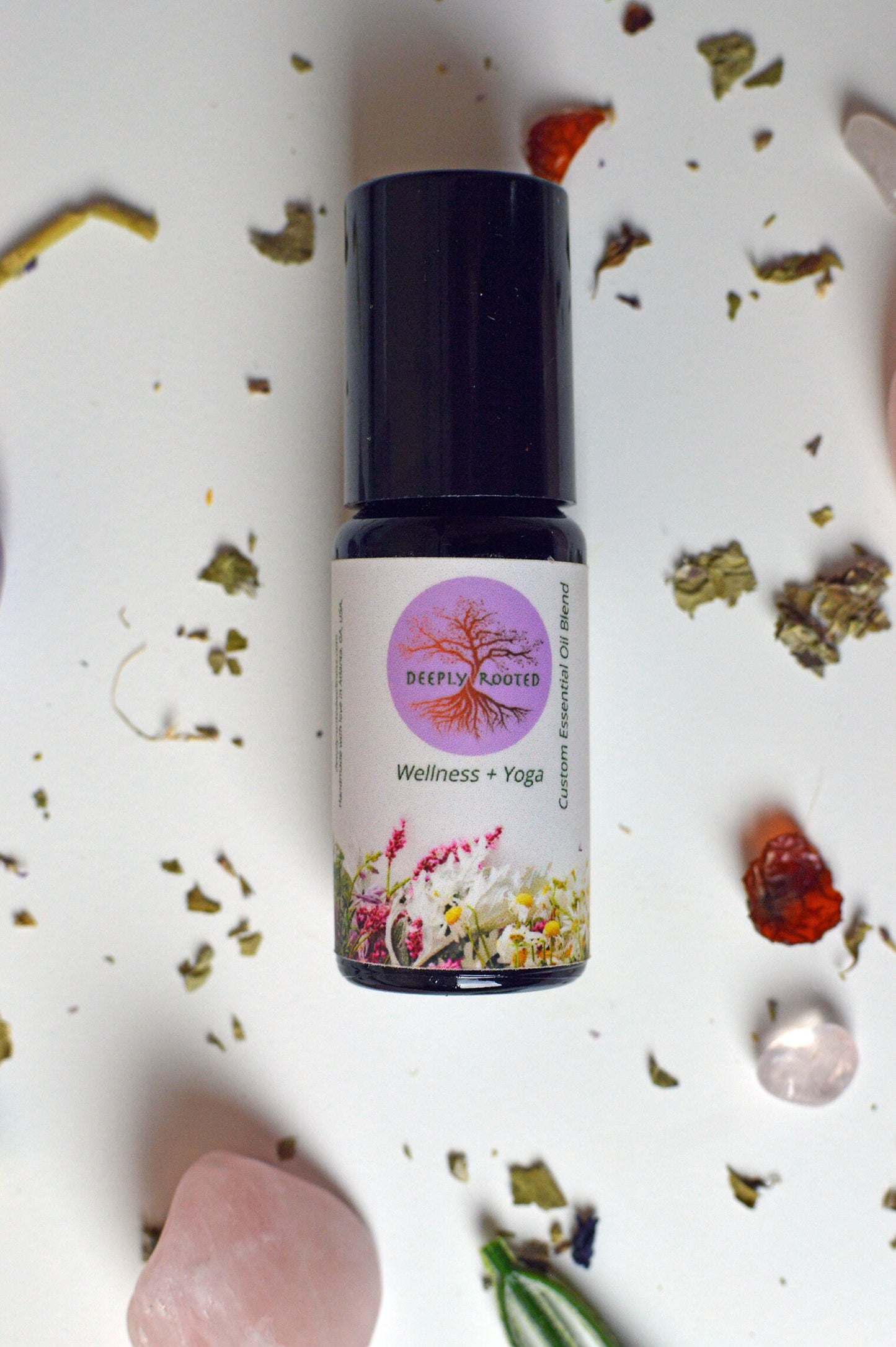 Affinity Herbal Tea + Custom Essential Oil COMBO, 8oz tea, 10ml oil Deeply Rooted Yoga + Wellness