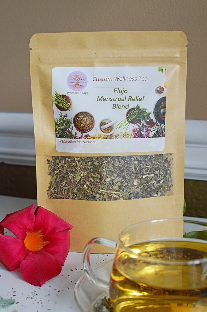 Menstrual Relief Herbal Tea, Organic Deeply Rooted Yoga + Wellness