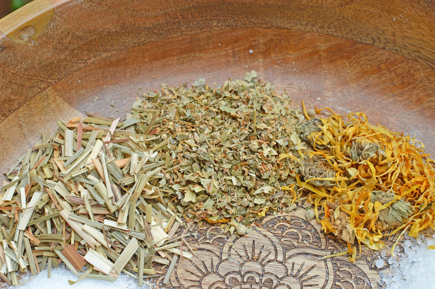 Organic Menstrual Pain Relief Herbal Bath Salts / Bath Tea Deeply Rooted Yoga + Wellness