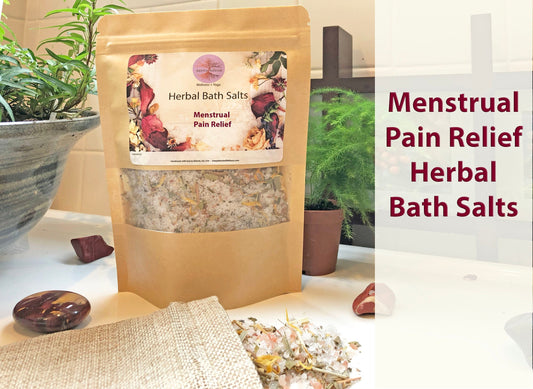 Organic Menstrual Pain Relief Herbal Bath Salts / Bath Tea Deeply Rooted Yoga + Wellness