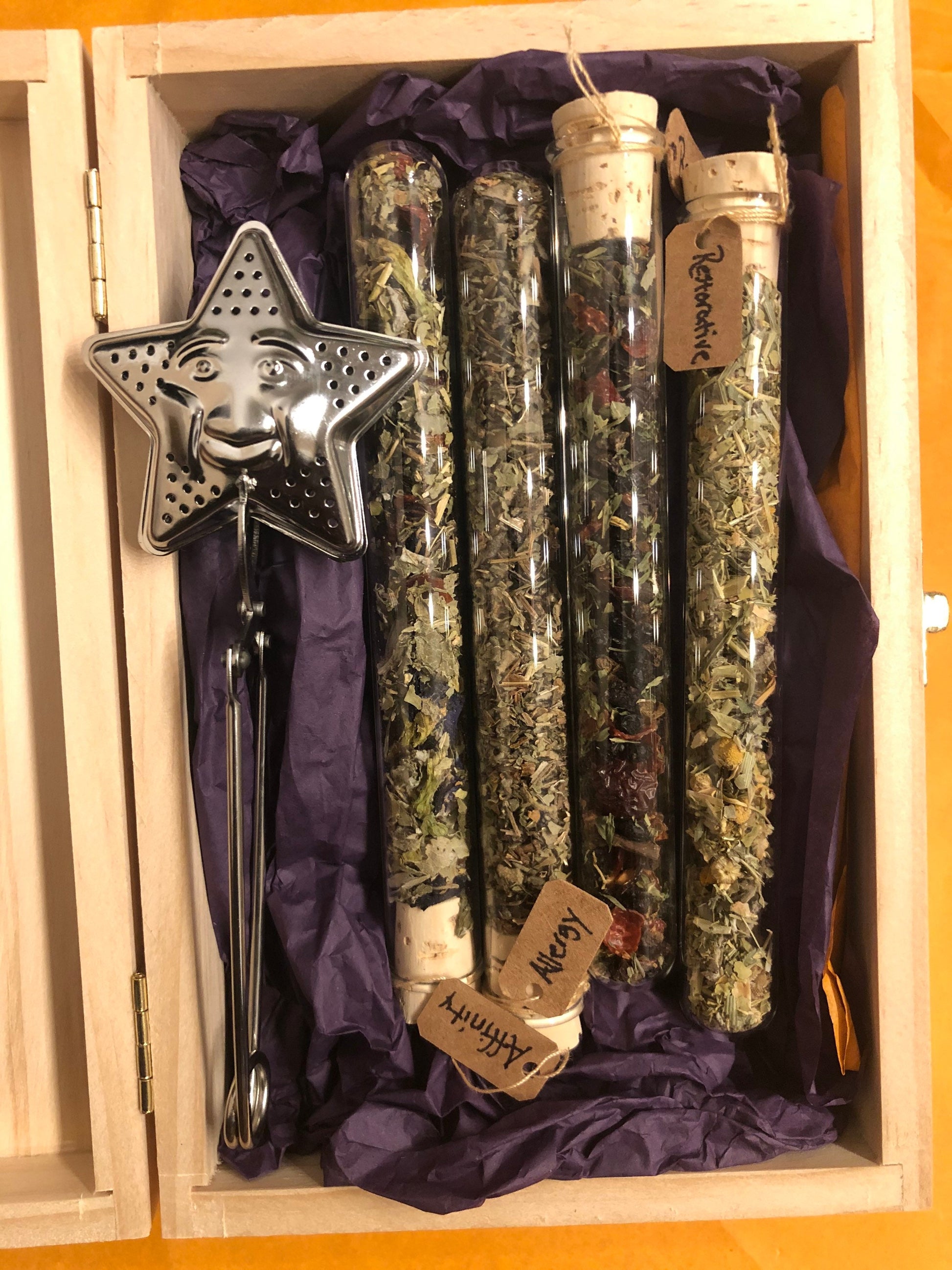 Herbal Tea Sampler, 4 Loose Leaf Teas, Custom Selection