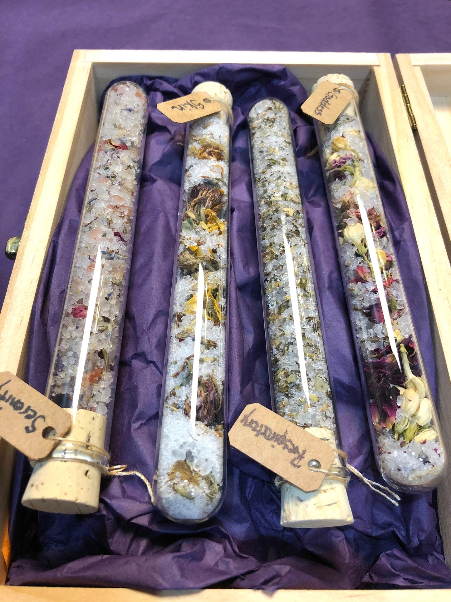 Herbal Bath Salts Sampler, FOOT HAND SOAK, Manicure and Pedicure Deeply Rooted Yoga + Wellness