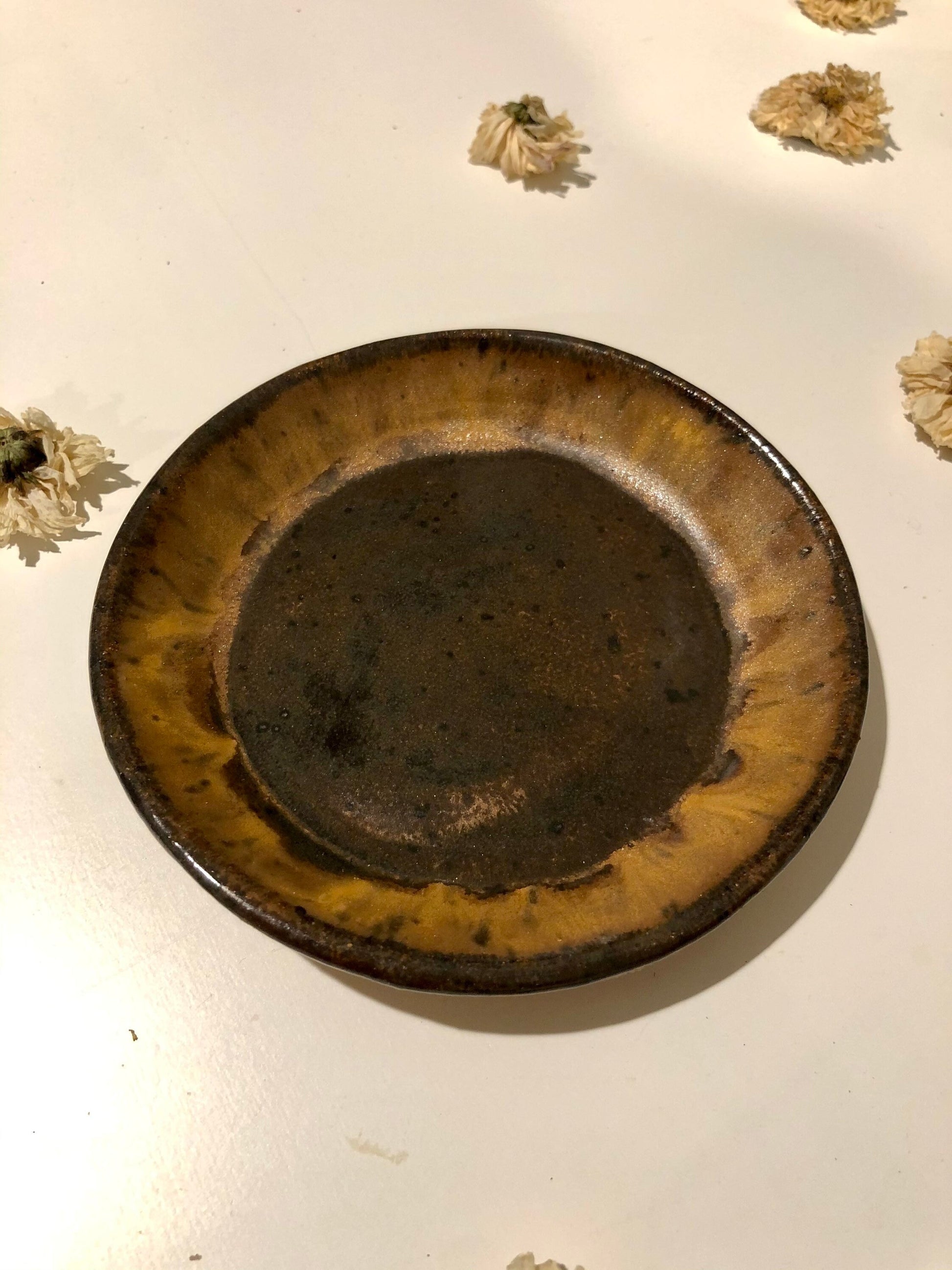 Molten Handmade Mug + Saucer Set by Tiffany Stephens Art Deeply Rooted Yoga + Wellness